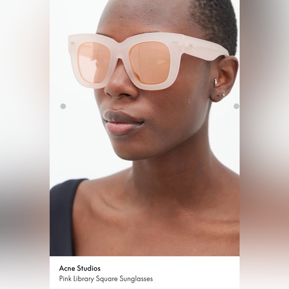 Acne Studios $395 Library sunglasses in pink acetate; good used condition! - Picture 1 of 12